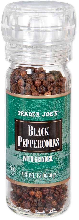 Black Peppercorns with Grinder